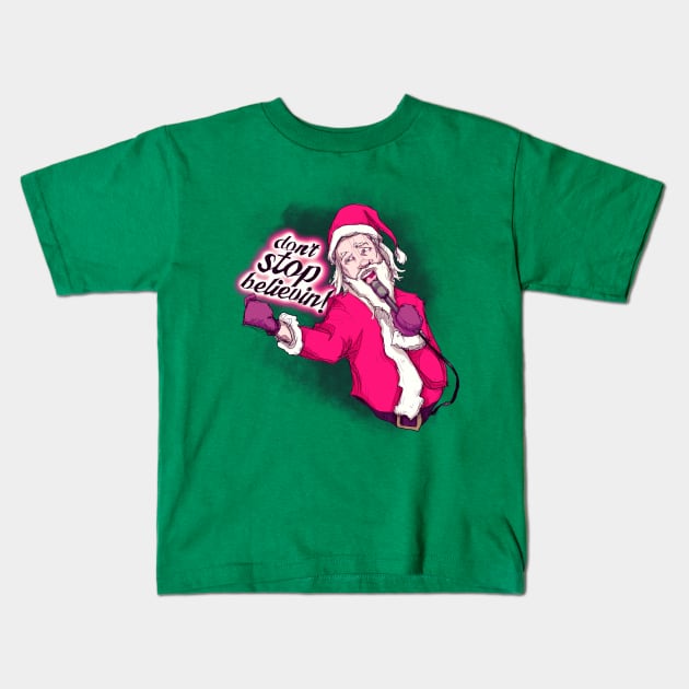 Christmas Karaoke Kids T-Shirt by LVBart